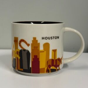 Houston Skyline Mug - White and Yellow